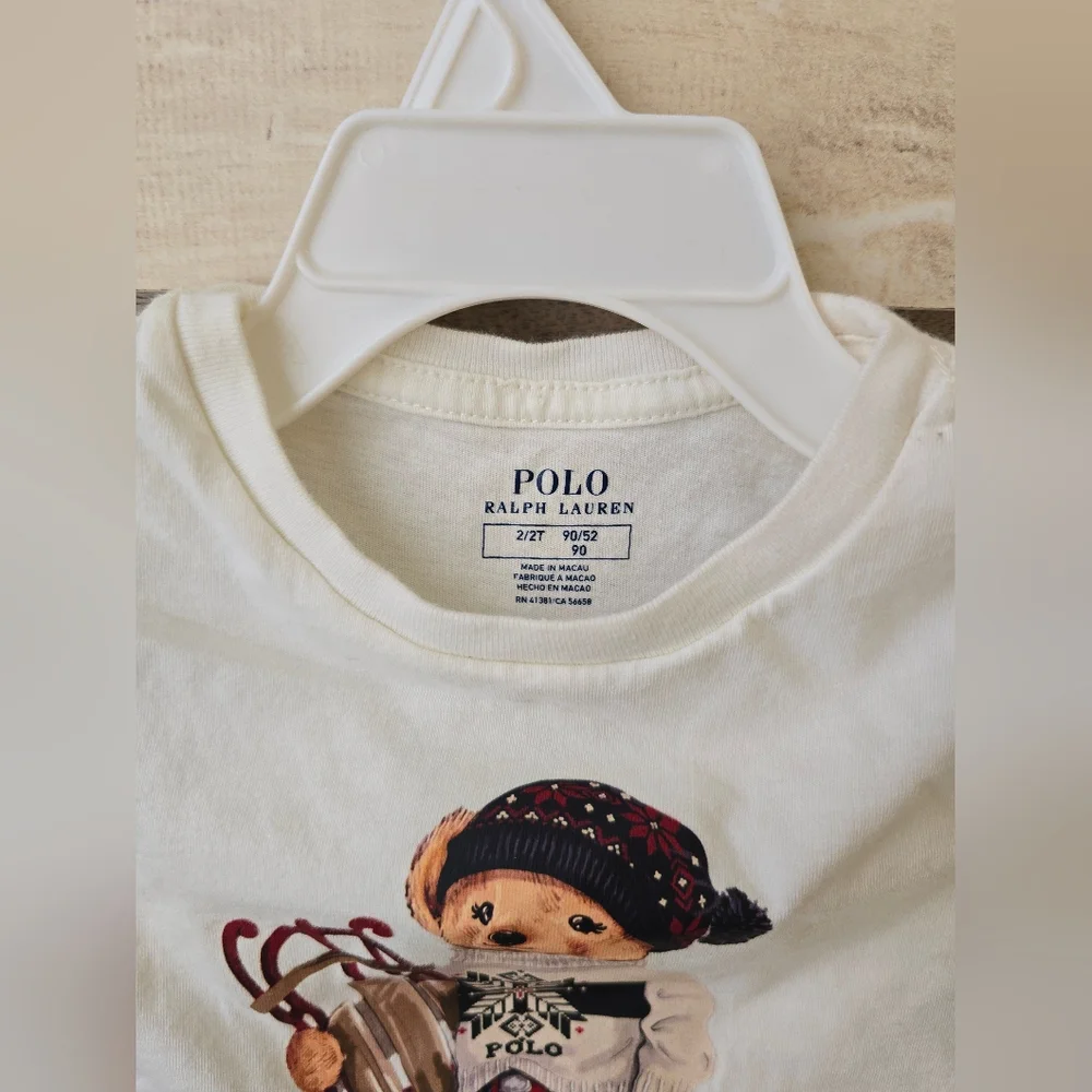 Ralph Lauren Bear White Short Sleeve Tee